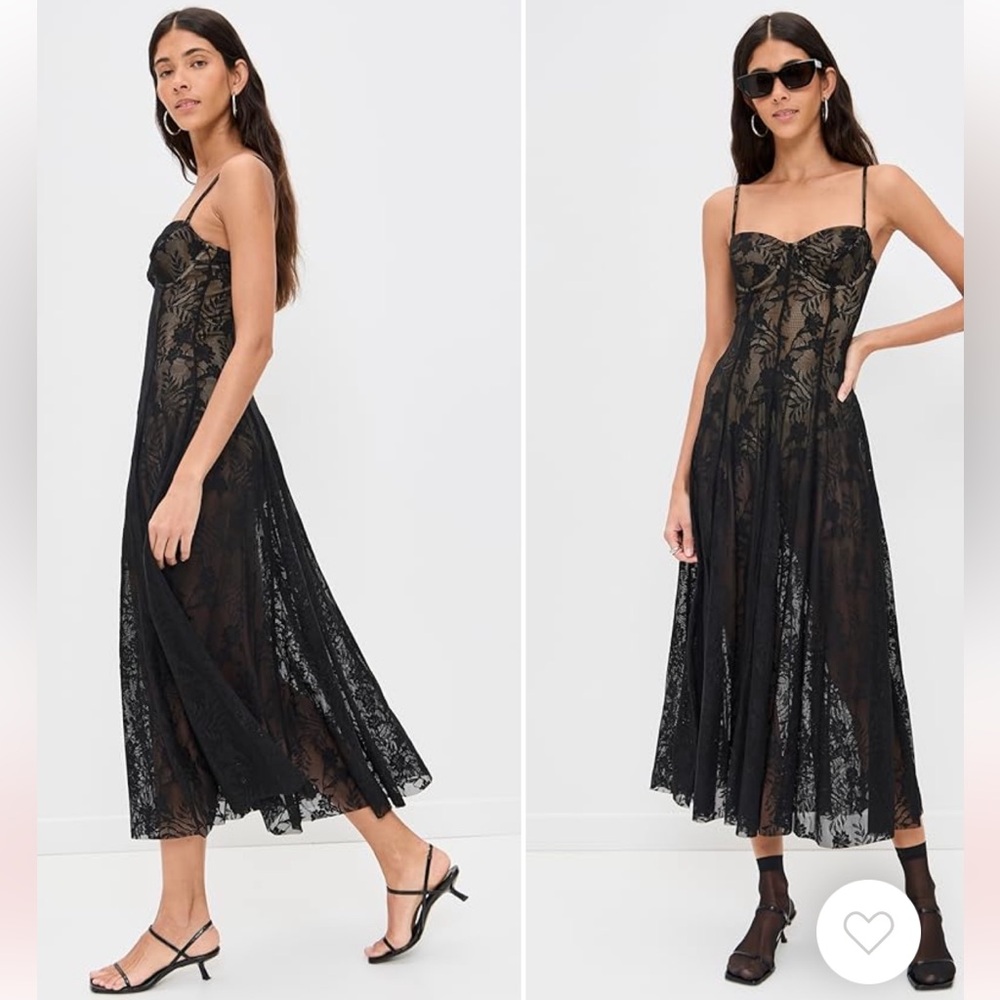 Norma Kamali Black Lace Dress with Underwire - NEVER WORN - MEDIUM